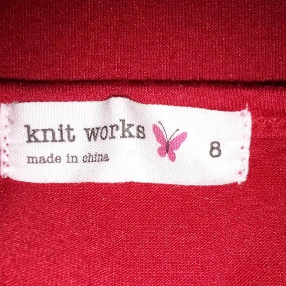 Girl's Knitworks Red Sequence Dress - Picture 3 of 3